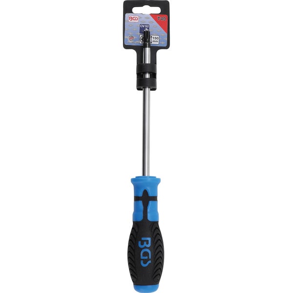 BGS Schraubendreher T-Profil (für Torx) mit Bohrung T40 Klingenlänge 150 mm - 7849-T40