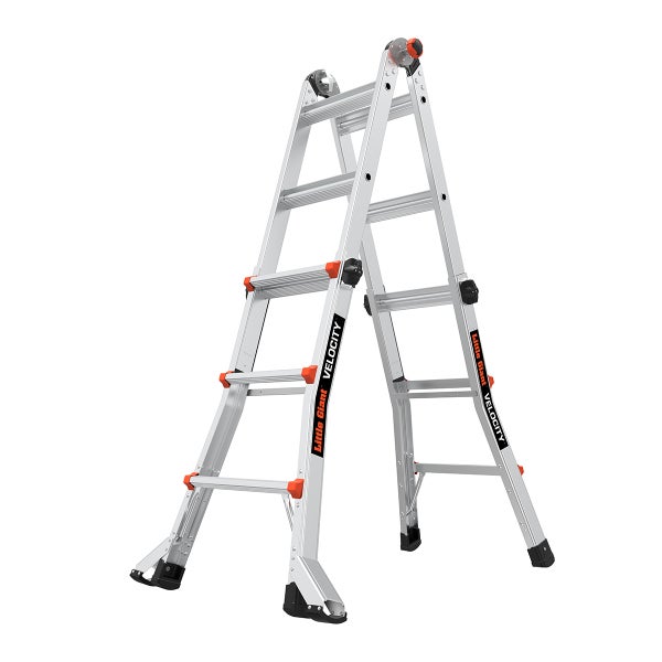 Little Giant Velocity Multifunktionsleiter aus Aluminium in A-Form stehend