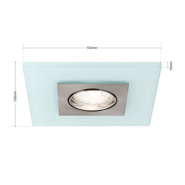 Einbaustrahler GU10 Glas Weiß 15 cm