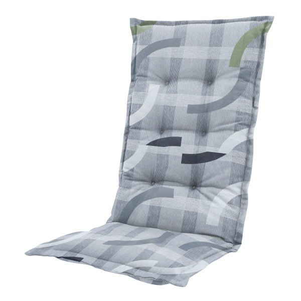 Hochlehnerauflage Tess, Salbeigrün – Ca. 123x50 cm - 4er-Set