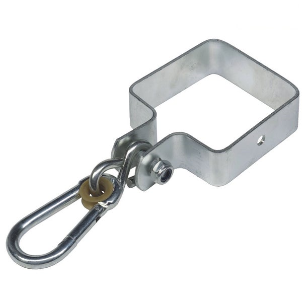 WICKEY Schaukel Zubehör Schaukelschelle mit Karabiner 9x9cm Vierkant für Spielturm, Schaukelgestell oder Klettergerüst