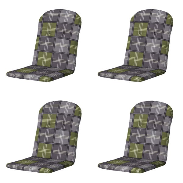 Stuhlauflage Stapelstuhl, Patchy Olive - Ca. 96x45 cm - 4er-Set