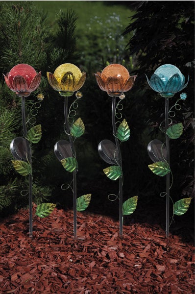 Gartenstecker ''Blume'', rot