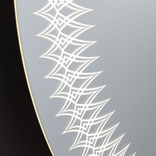 Designspiegel mit Dekoration und LED Beleuchtung 80cm