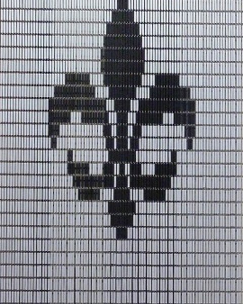 Fliegenvorhang Kunststoffhülsen Französische Lilie - 90cm x 210cm