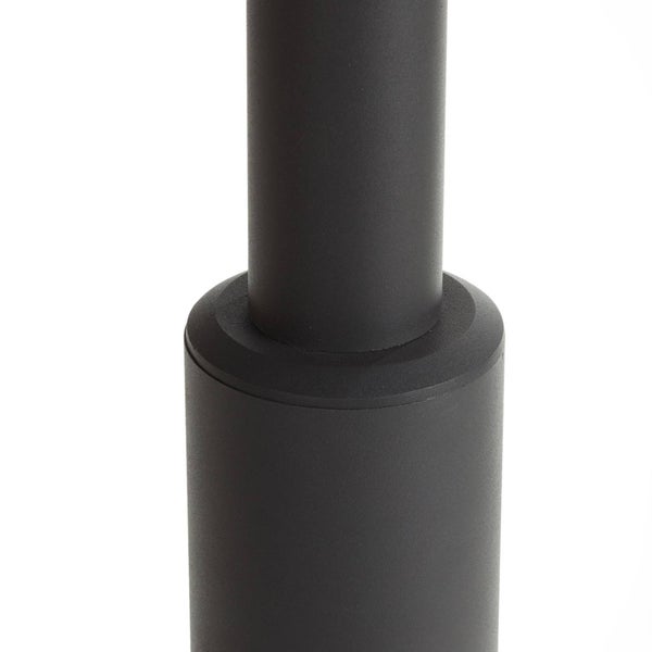Lucande Mastleuchte außen Dunia (spritzwassergeschützt (Modern) in Schwarz aus Aluminium (1 flammig, E27) - Kandelaber Außenleuchte