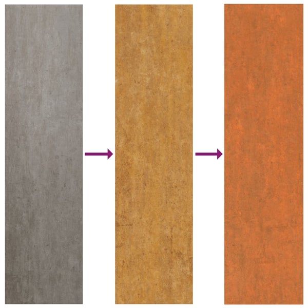 Detailansicht eines Hochbeets aus Holz mit Metallverstärkungen und Schrauben.