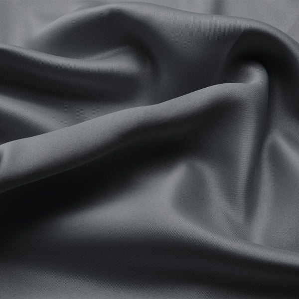 Beautissu Amelie BO Vorhang mit Öse 140x245cm Anthrazit (2tlg)