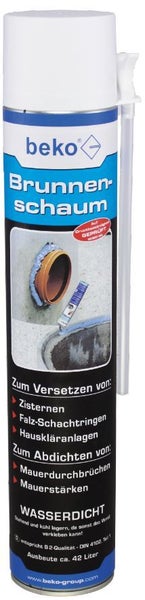 Beko Brunnenschaum Dose zur Abdichtung und zum Versetzen von Zisternen, Falz-Schachtringen und Hauskläranlagen