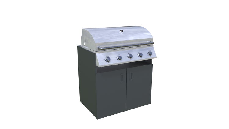 Grillstation mit Schrankunterbau