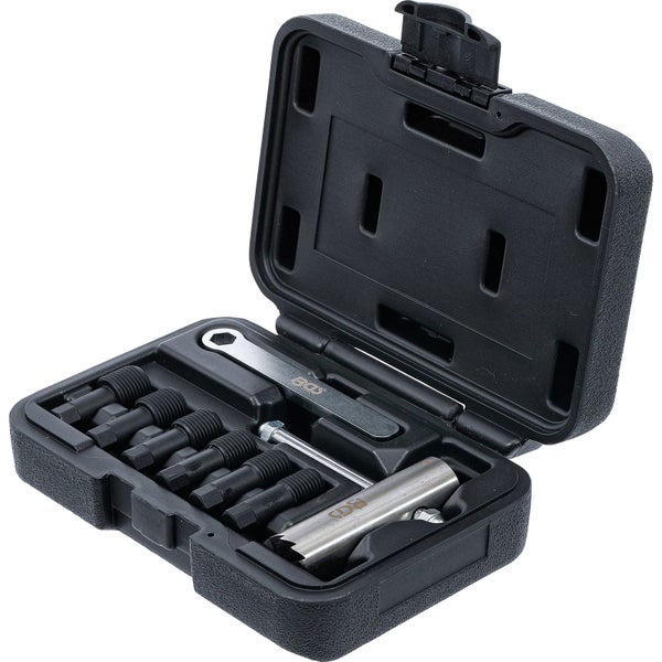 Steckschlüssel-Satz in blauem Koffer