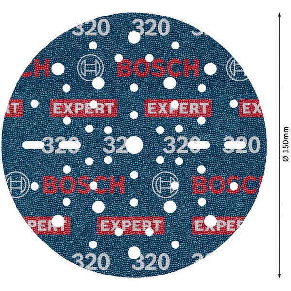 Bosch EXPERT O780 Folienschleifscheibe 150 mm K320 50 Stück - 2608902463