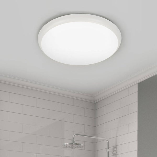 Arcchio LED Deckenleuchte Augustin (Modern) in Weiß (1 flammig, ) - Lampe Deckenlampe Badezimmerleuchte