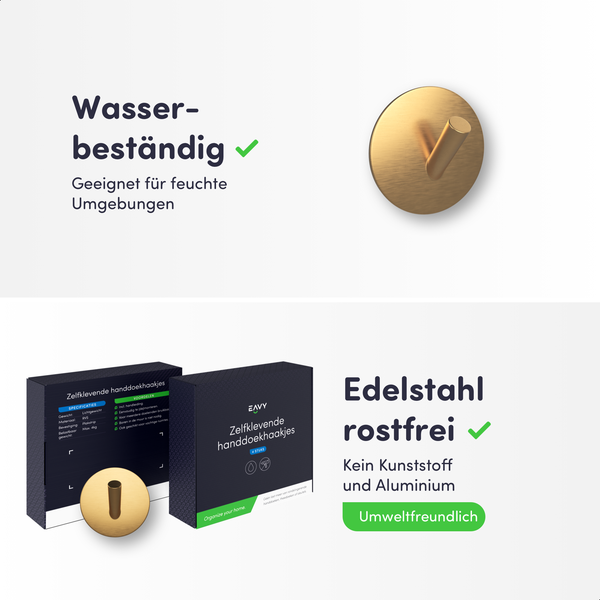 Selbstklebende Handtuchhaken aus Edelstahl, wasserbeständig und umweltfreundlich