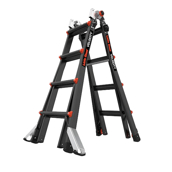 Little Giant Velocity Mehrzweckleiter aus Aluminium für flexible Arbeitseinsätze.