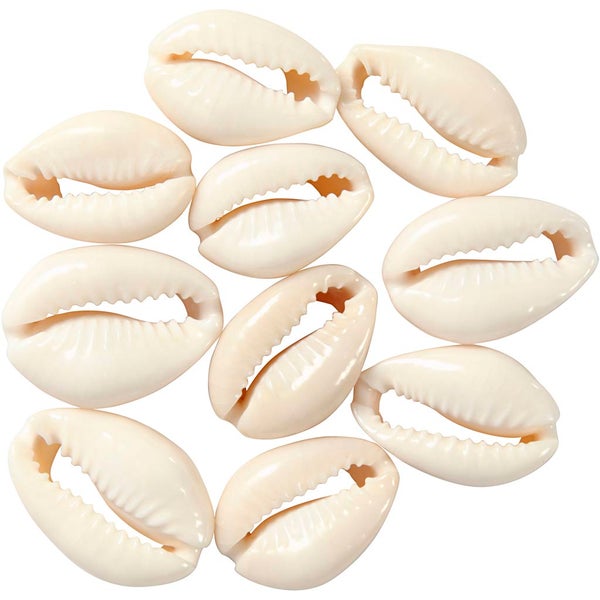 Creativ Company  Muschelperlen, L 20 mm, Natur, 12 Stk