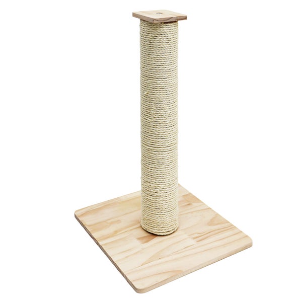 Kratzstamm für Katzen mit Holzbodenplatte und Sisalseilwicklung