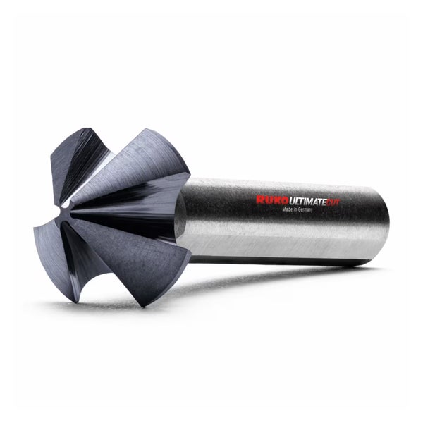 Ruko UltimateCut Kegelsenker mit drei Schneiden und Zylinderschaft.