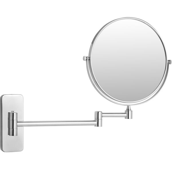 Kosmetikspiegel tectake  Wandmontage rund, doppelseitig silber