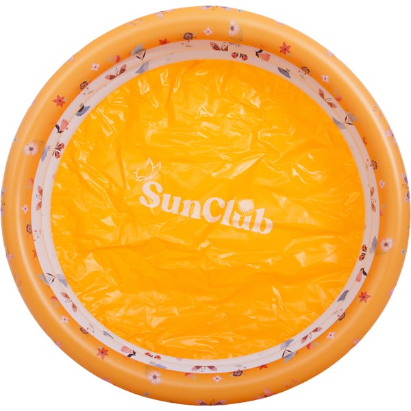 Aufblasbarer Baby-Pool von SunClub mit Blumen- und Schmetterlingsmuster, runde Form.
