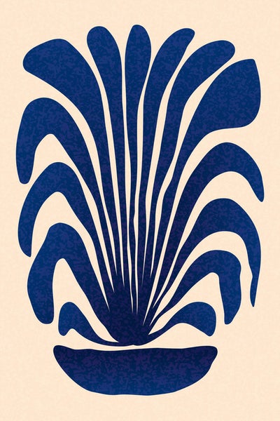 Abstrakte Darstellung einer Pflanze in einem Topf