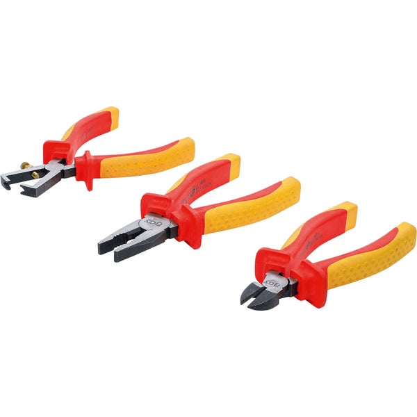 Set aus drei verschiedenen Zangen für Elektroarbeiten
