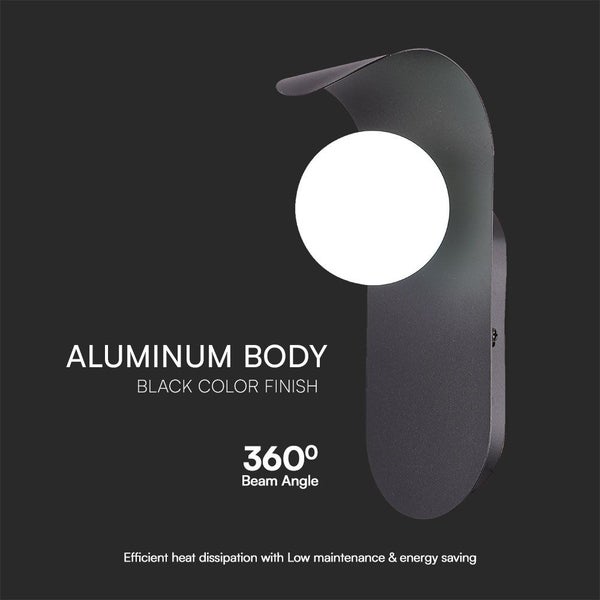 Wandleuchte aus Aluminium mit 360 Grad Abstrahlwinkel