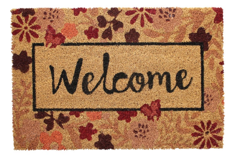 FRANK FLECHTWAREN | Kokosmatte Welcome, KOKOS, PVC, 40 X 60 CM