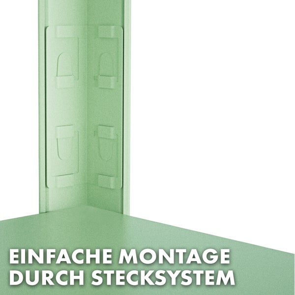 FLOORDIREKT Buntregal Kleur - Pastellfarben - Modernes Wohnregal - Weißgrün - 172 x 90 x 30 cm