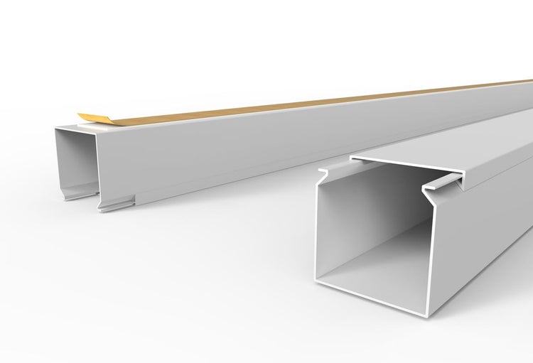 CILSON WDK4040SW Art.-Nr. 6700280 Kabelkanal Selbstklebend 40x40mm Weiß - 2 m / 2000 mm, Großzügiges Volumen, Sichere Kabelorganisation