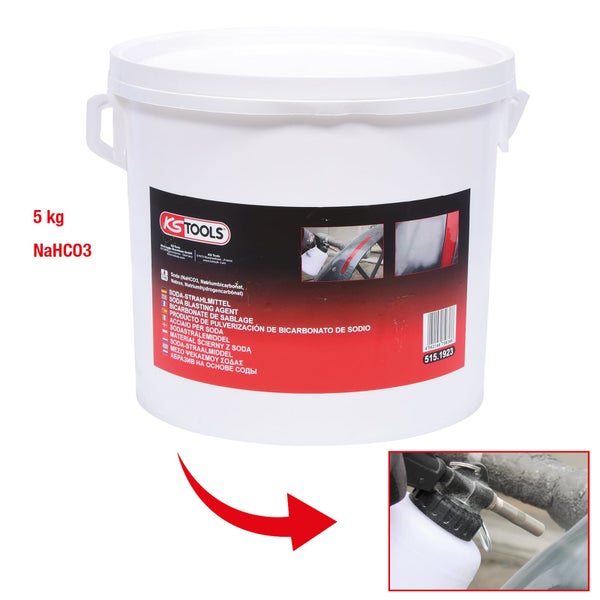 KS Tools Soda Strahlmittel, 5 kg, Natriumbicarbonat