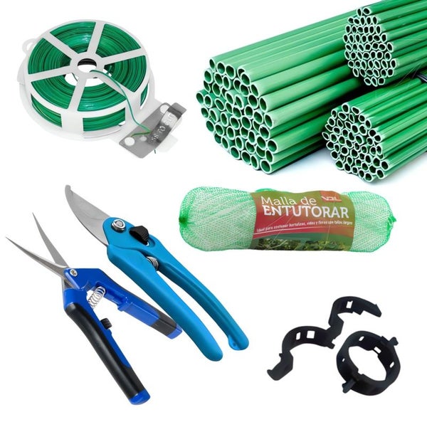 Low-Stress-Training Set Medium – Komplettes Pflanzenschutz- und Anbaumaterial für stressfreies Wachstum im Garten & Growbox, inklusive Pflanzennetz, Draht, Rankhilfen & Zubehör