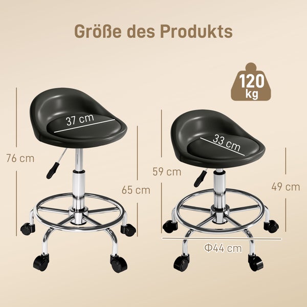 Größenangaben für Drehhocker