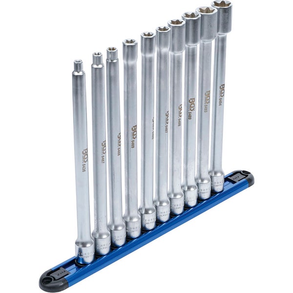 BGS Steckschlüssel-Einsatz-Satz E-Profil XXL Antrieb Innenvierkant 10 mm (3/8) SW E6 - E20 10tlg. - 70026