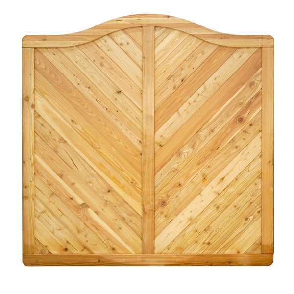 Holztor mit Fischgrätenmuster für den Garten