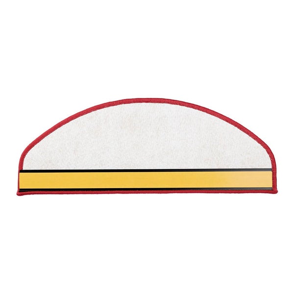 FLOORDIREKT Stufenmatte Ponto - Unempfindlich & Pflegeleicht - Rot - Halbrund - 23,5 x 65 cm