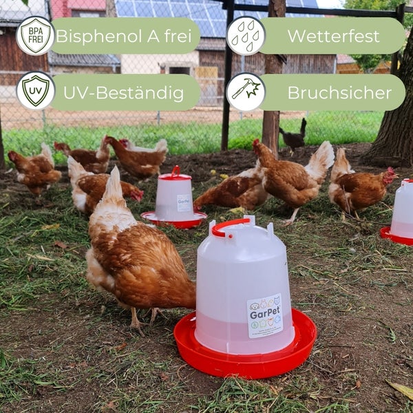 Hühnertränke Hühner Zubehör Kükentränke Geflügeltränke Wassertränke Hühner Hühnertränke Automatisch Tränke Wachteltränke Wasserspender Hängend 0,75 L