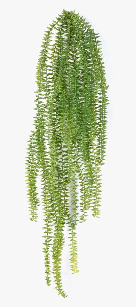 Künstliche Hängepflanze mit langen grünen Ranken und kleinen Blättern.