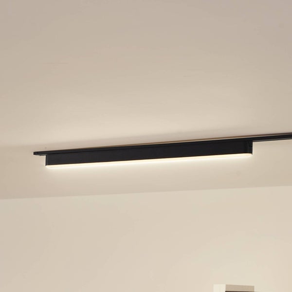 Lindby LED Lumaro (Modern) in Schwarz (1 flammig, ) Wohnzimmerleuchte