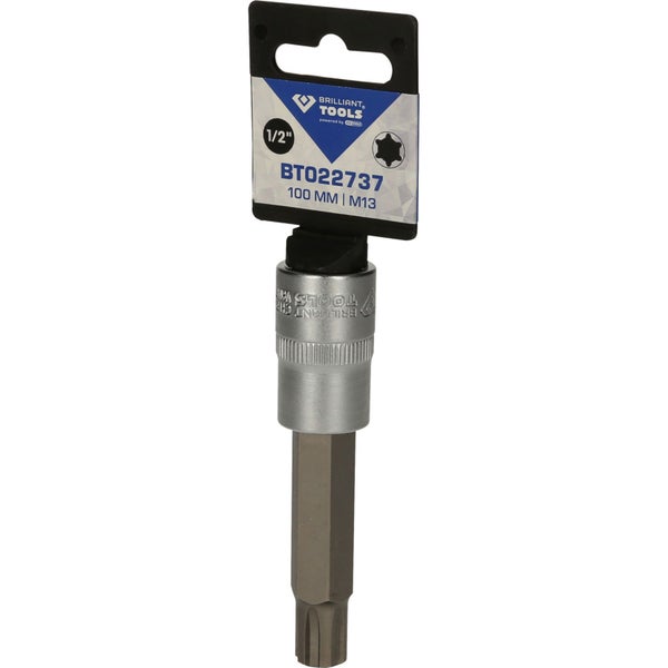 BRILLIANT TOOLS 1/2 RIBE-Bit-Stecknuss 100 mm lang M13 - BT022737