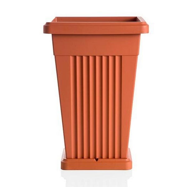 Pflanzkübel Groß Pflanzkübel Außen Blumenkübel Pyramide Übertopf groß Outdoor Pflanztopf Pflanzkasten Blumentopf mit Untersetzer Rechteckig 60 terracotta