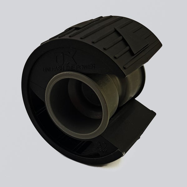 OX Rohrabschneider für Kunststoffrohre mit 32 Millimeter Durchmesser, schwarz und grau.