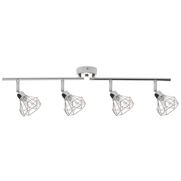 Strahler 4-flammig ERMA verstellbar Metall Silber