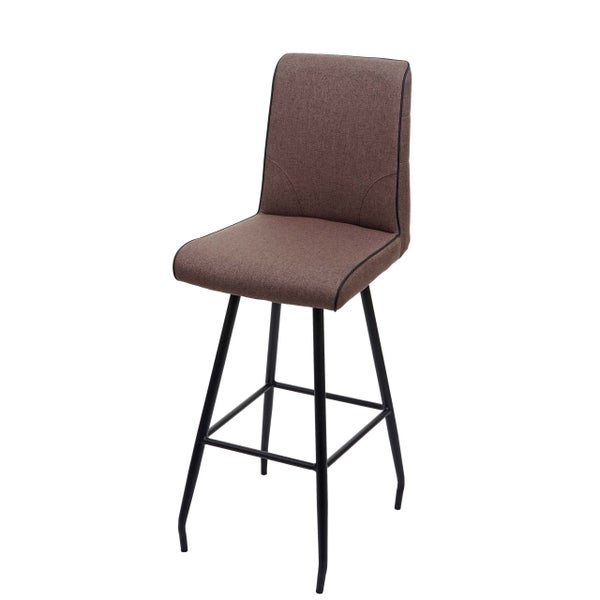 Barhocker mit Stoffbezug und Metallgestell