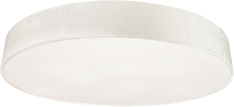 Weiße Deckenleuchte mit Textilschirm