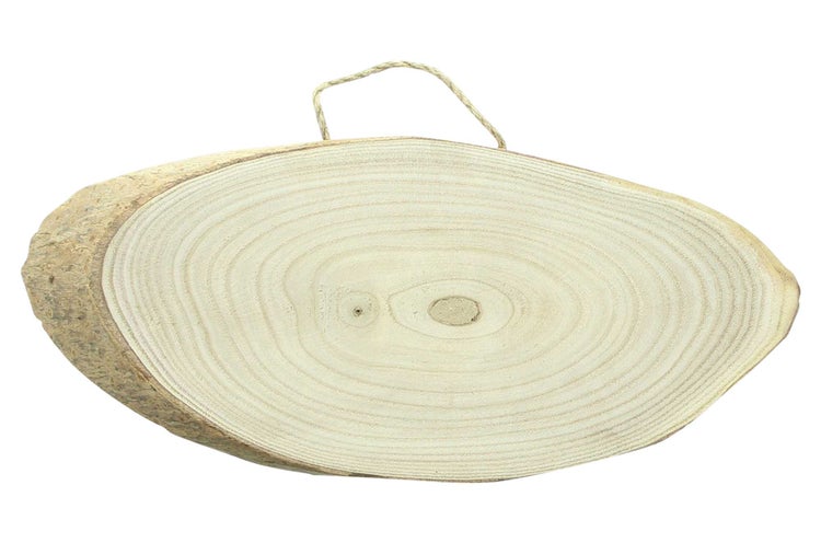 FRANK FLECHTWAREN | Schild Hüttenzauber, PAULOWNIA, HANF, ca. 45 x 21 x 2,5 cm