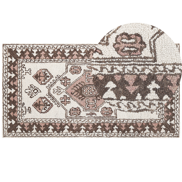 Teppich Wolle mehrfarbig 80 x 150 cm TOMARZA