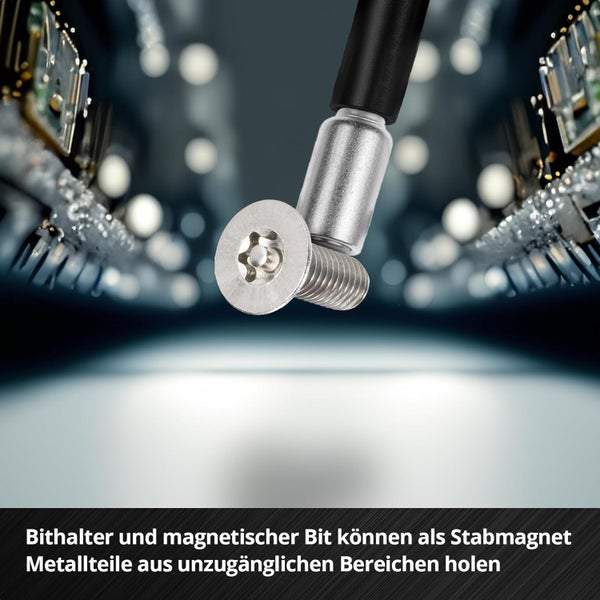Original Einhell 114-tlg. Präzisions- und Elektronik-Reparatur-Set (Präzisionsbits, Hakendreher-Bit, Präzisionsstecknüsse, Schraubendreher-Bithalter, Adapter inkl. Aufbewahrungsbox)