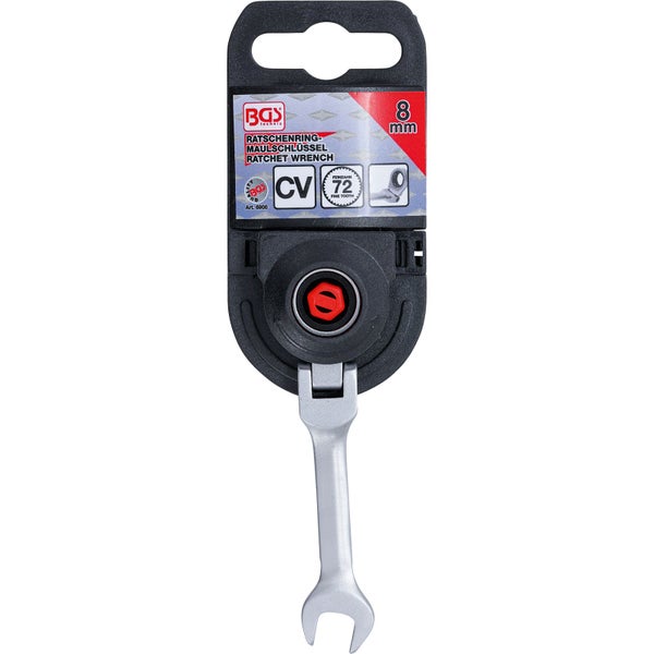 BGS technic Maulschlüssel mit Ratschenring 8 Millimeter