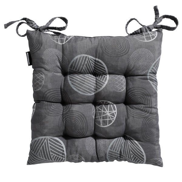 Sitzkissen Tuscany Circle grau - Ca. 46x46 cm - 4er-Set